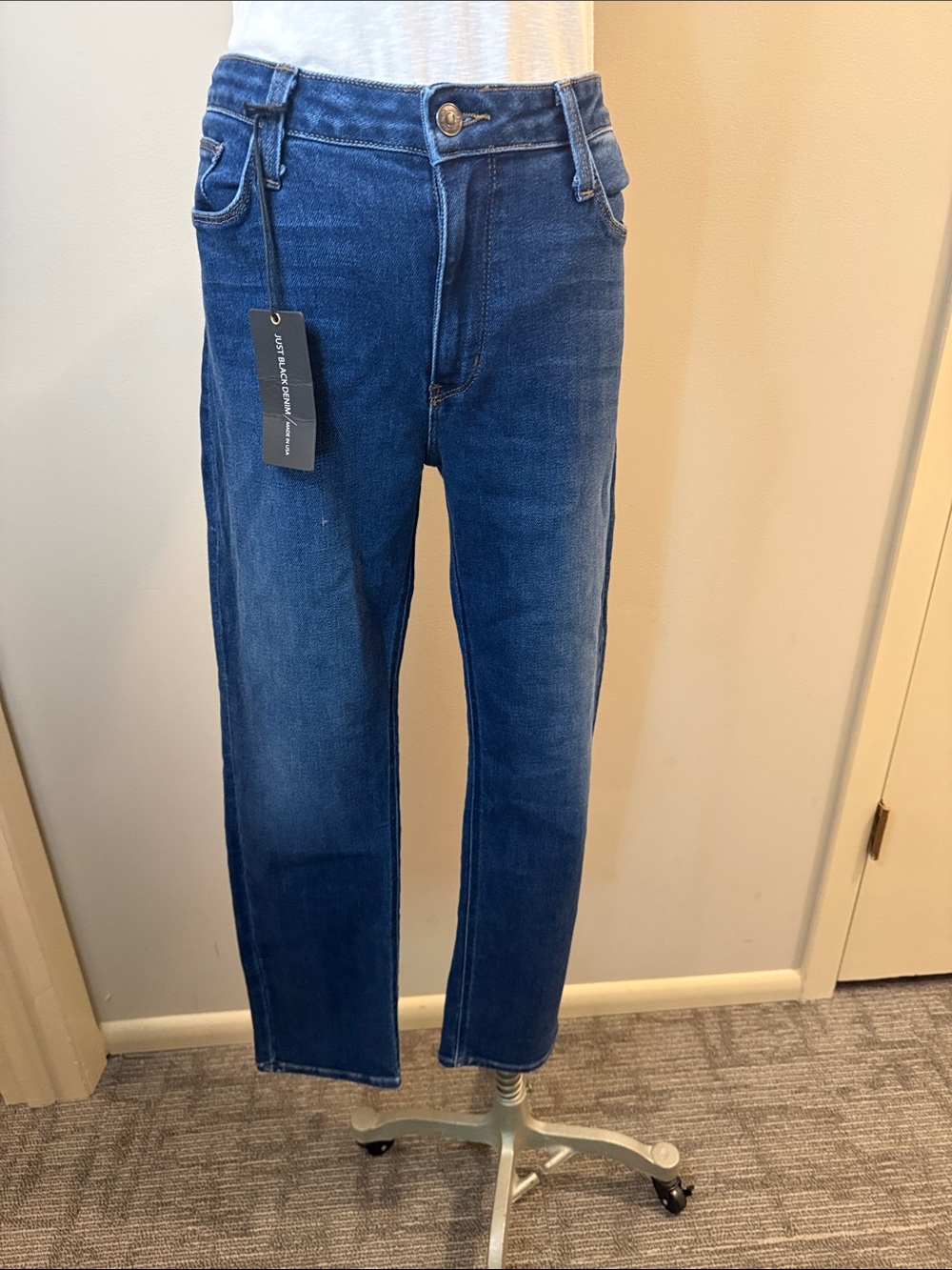 Just Black Womens  Dark Blue Straight Jeans